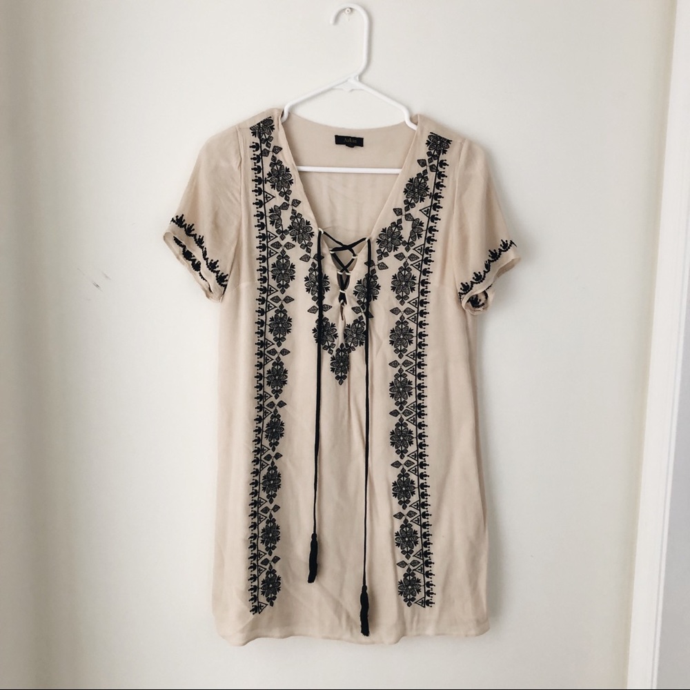 Floral printed mini dress